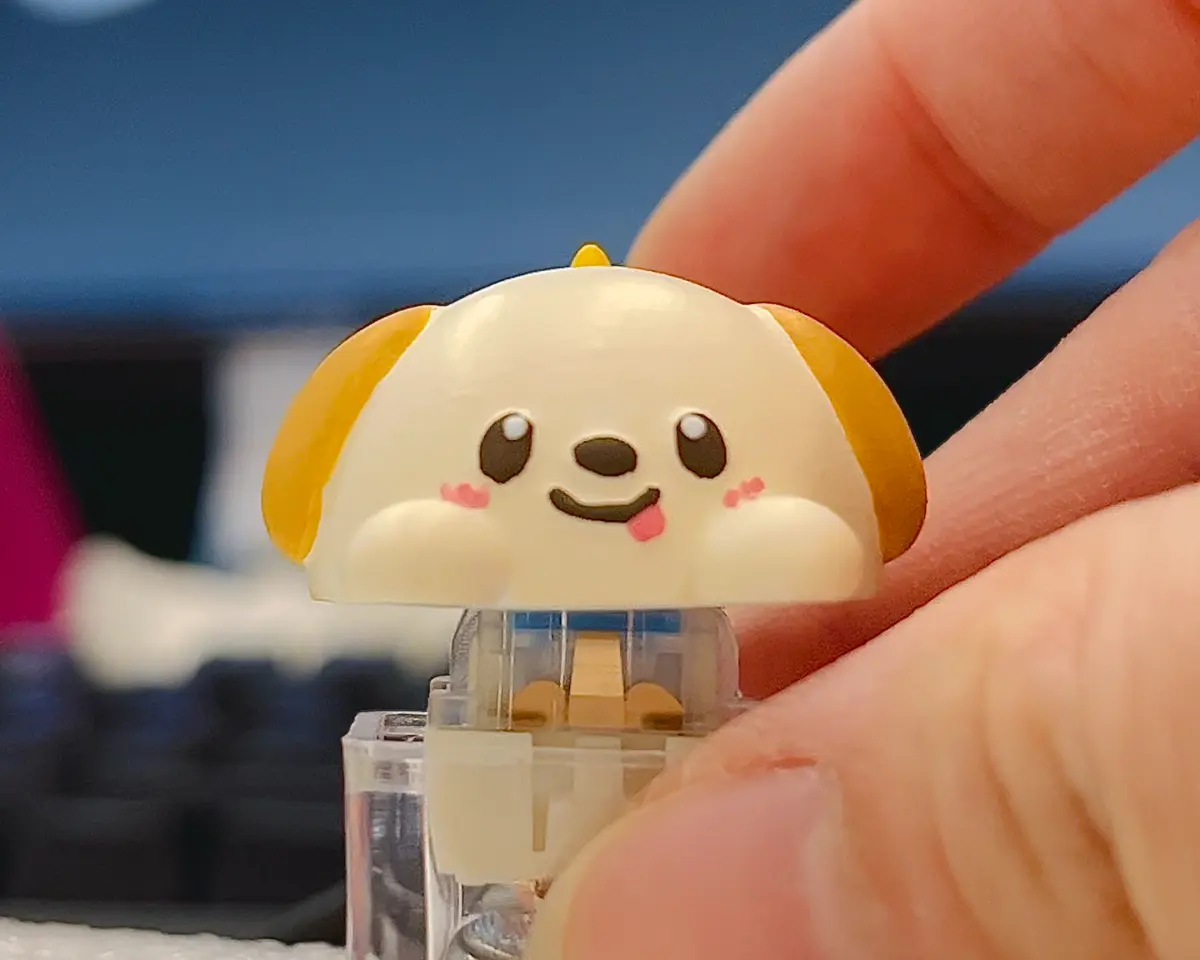 小狗鍵帽 3D 列印客製化模型正面展示