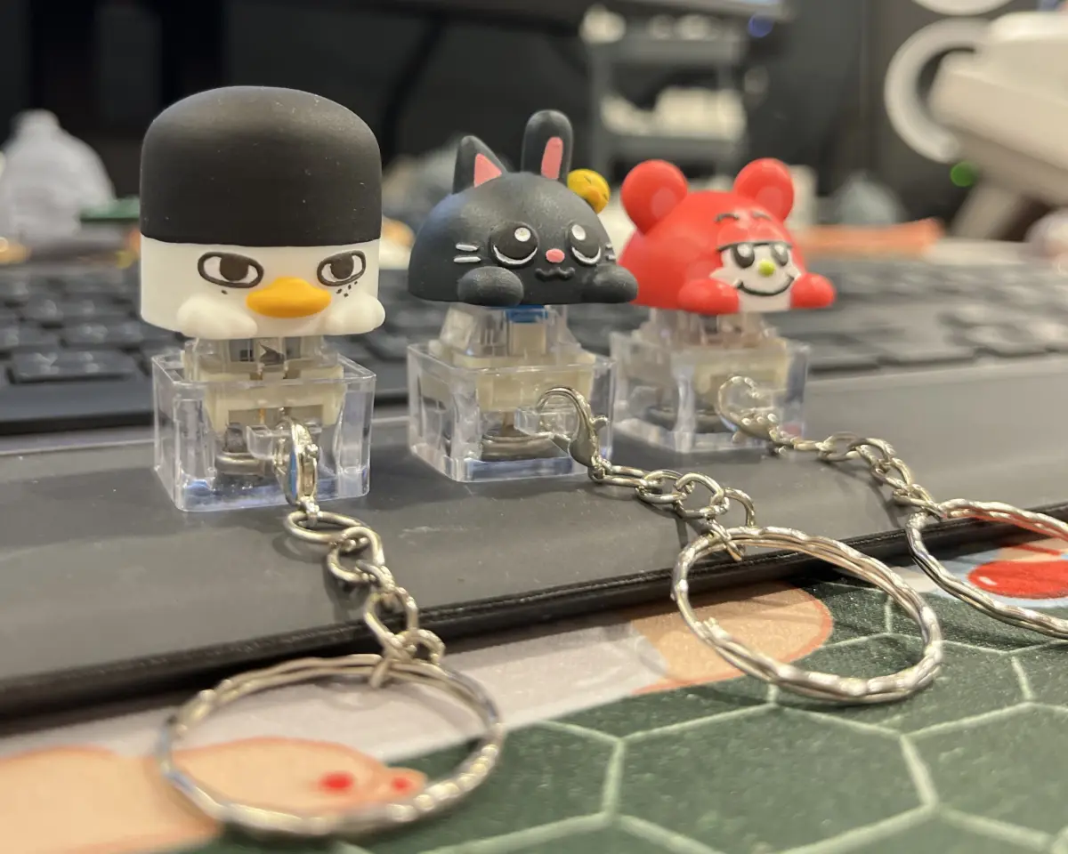 吉祥物鍵帽上色細節特寫