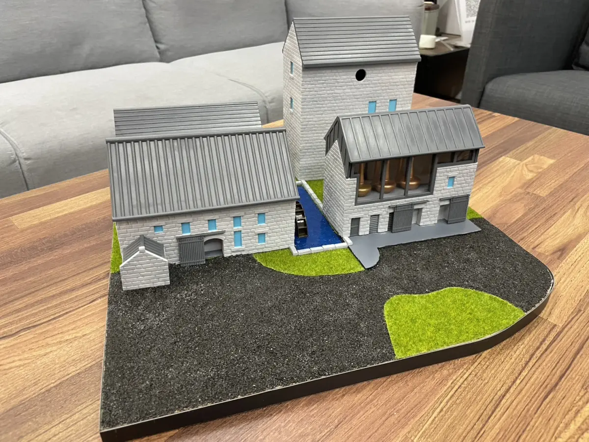 酒莊建築模型磚牆質感細節
