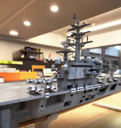 1:350航空母艦模型製作
